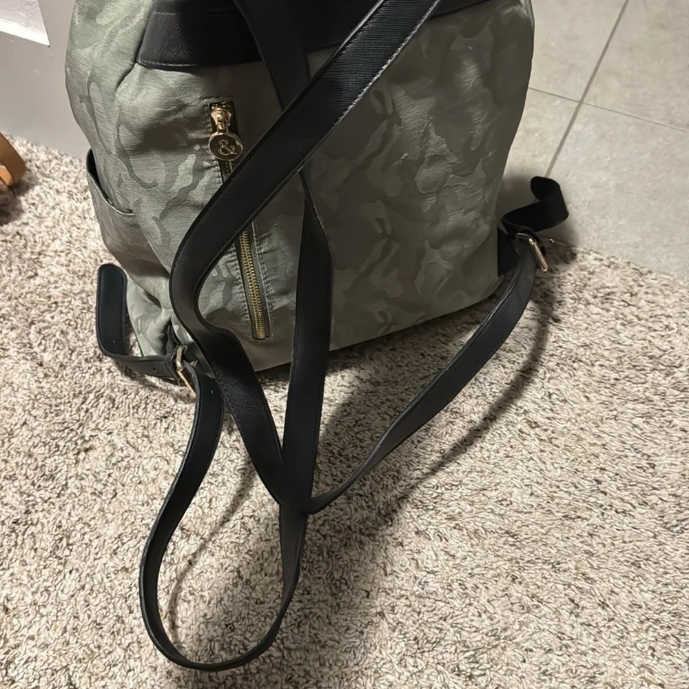 Camouflage Backpack with Black Accents